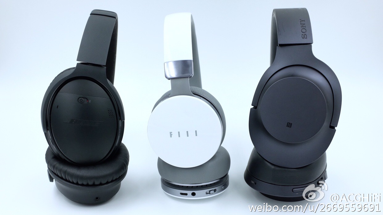 左至右：BOSE QC35。FIIL DIVA。SONY 100ABN